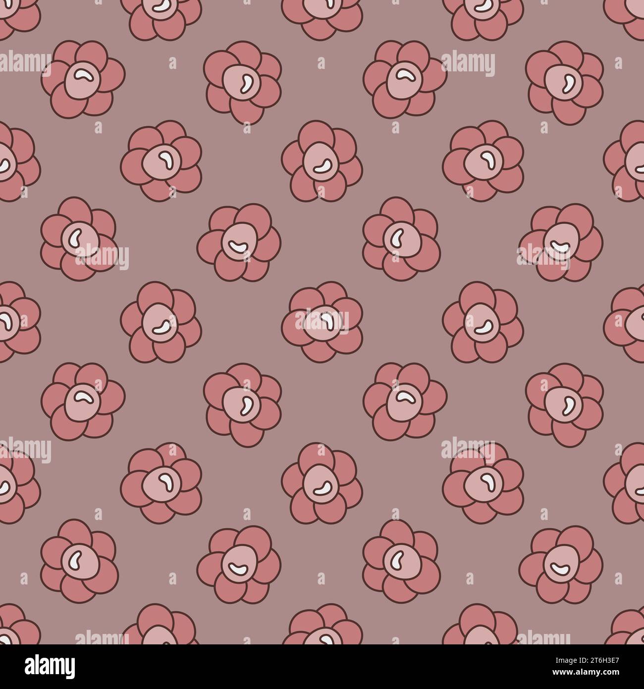 Bacteria vector Biology concept colored creative seamless pattern Stock Vector