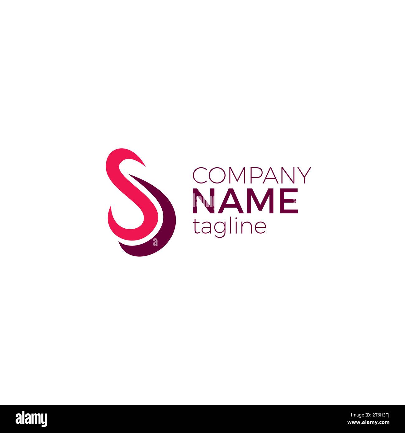 SJ Logo. Letter SJ Swan Logo Design Stock Vector