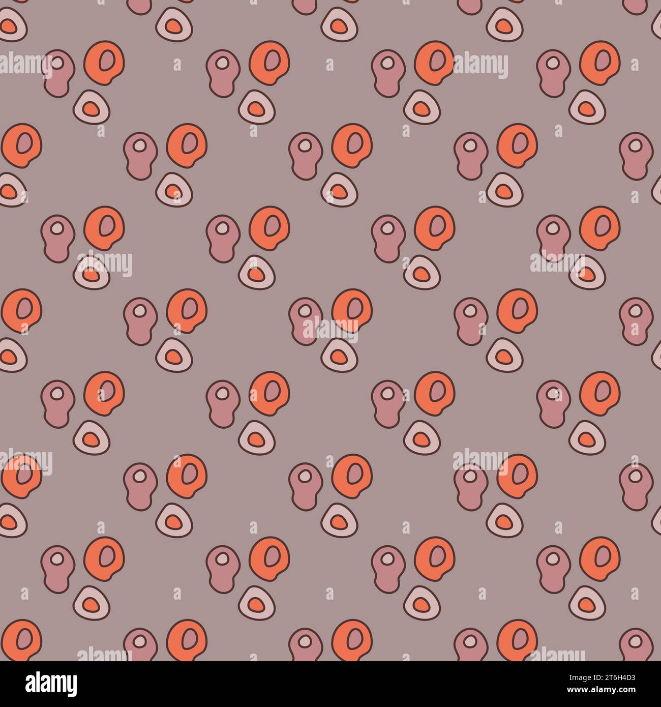 Microbes vector Bioengineering Science concept colorful seamless pattern Stock Vector