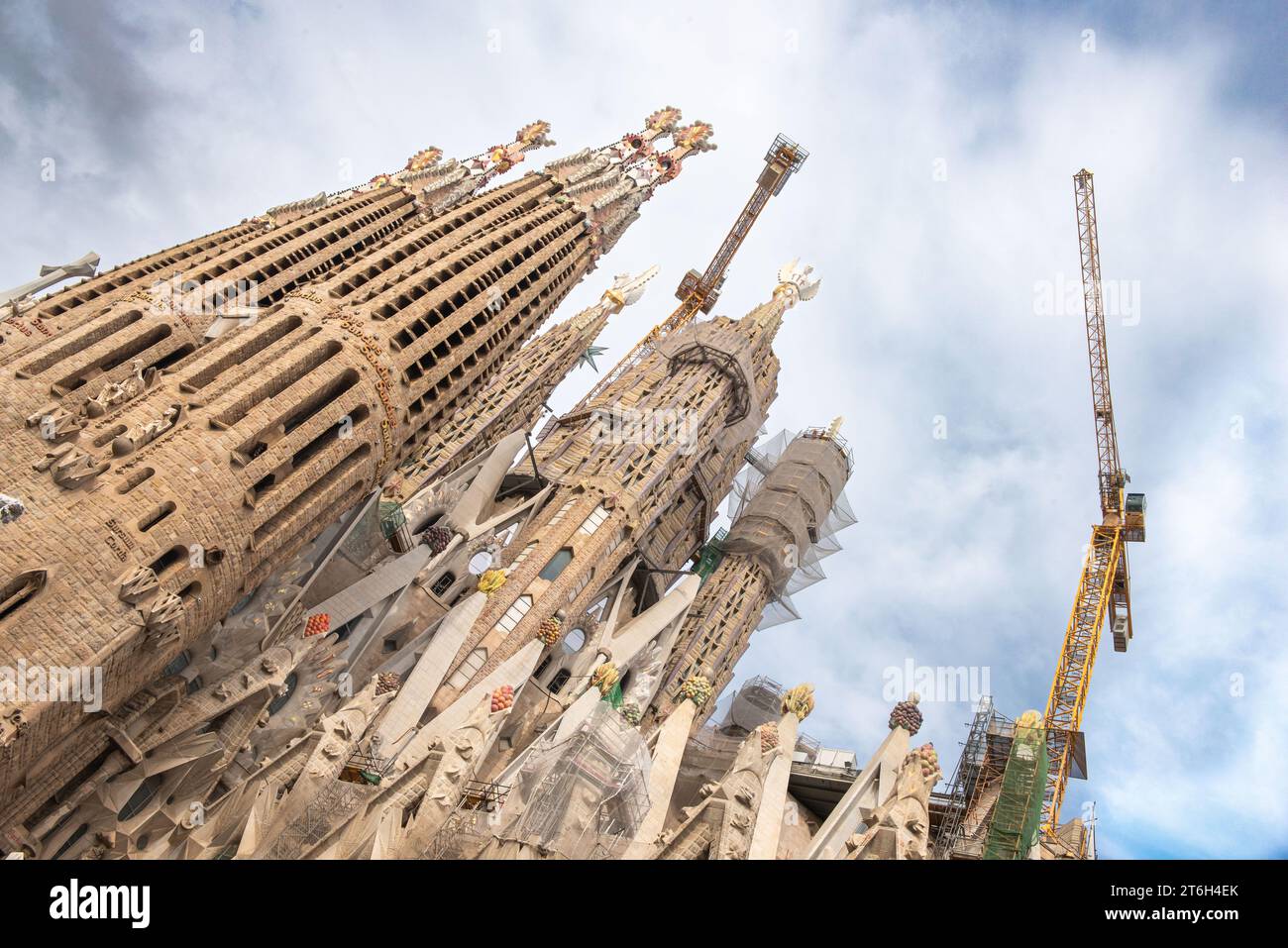 Construction Of The Sagrada Familia Cathedral Designed By Antoni Gaudi Construction Of The Sagrada Familia Cathedral Designed By Antoni Gaudi