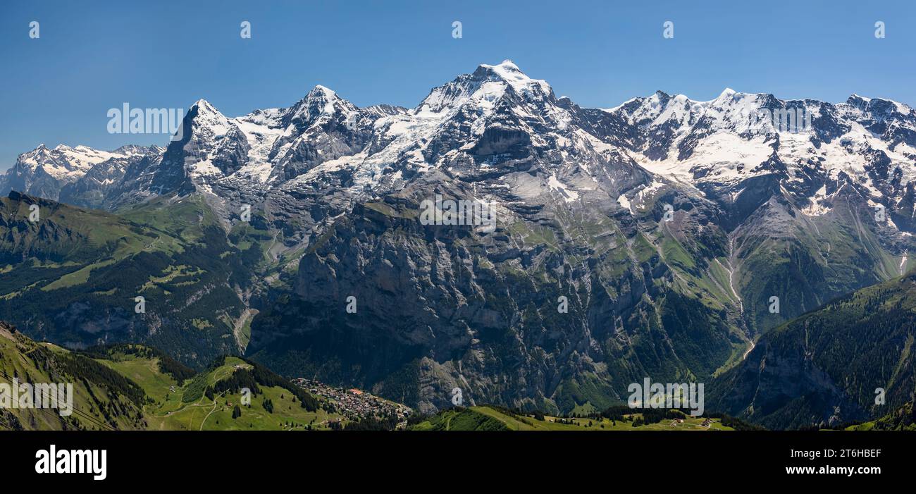 Monch eiger jungfrau peak switzerland hi-res stock photography and ...