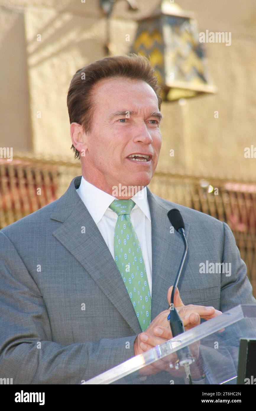 Governor Arnold Schwarzenegger at the Hollywood Chamber of Commerce