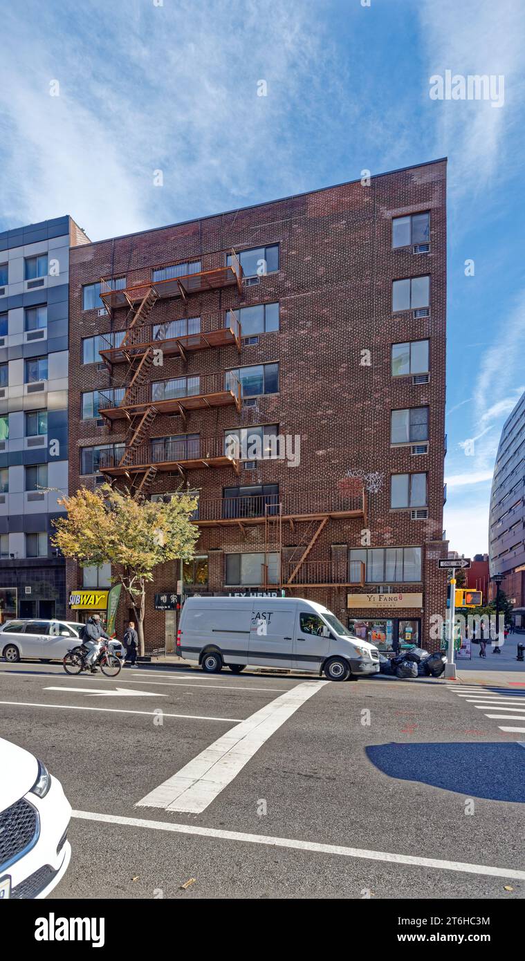 61 Lexington Avenue, a 1912 Emery Roth-designed hotel, was converted to mixed-use apartments/retail building with no semblance to the original design. Stock Photo