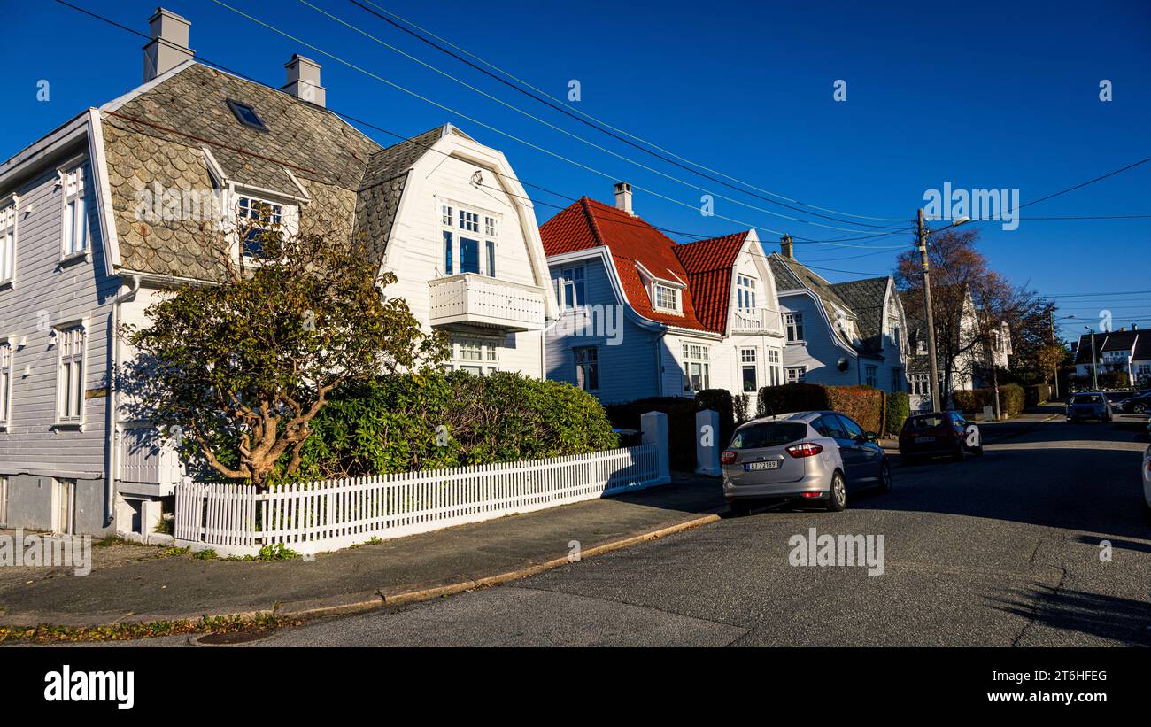 Residentail area of Haugesund in Norway Stock Photo