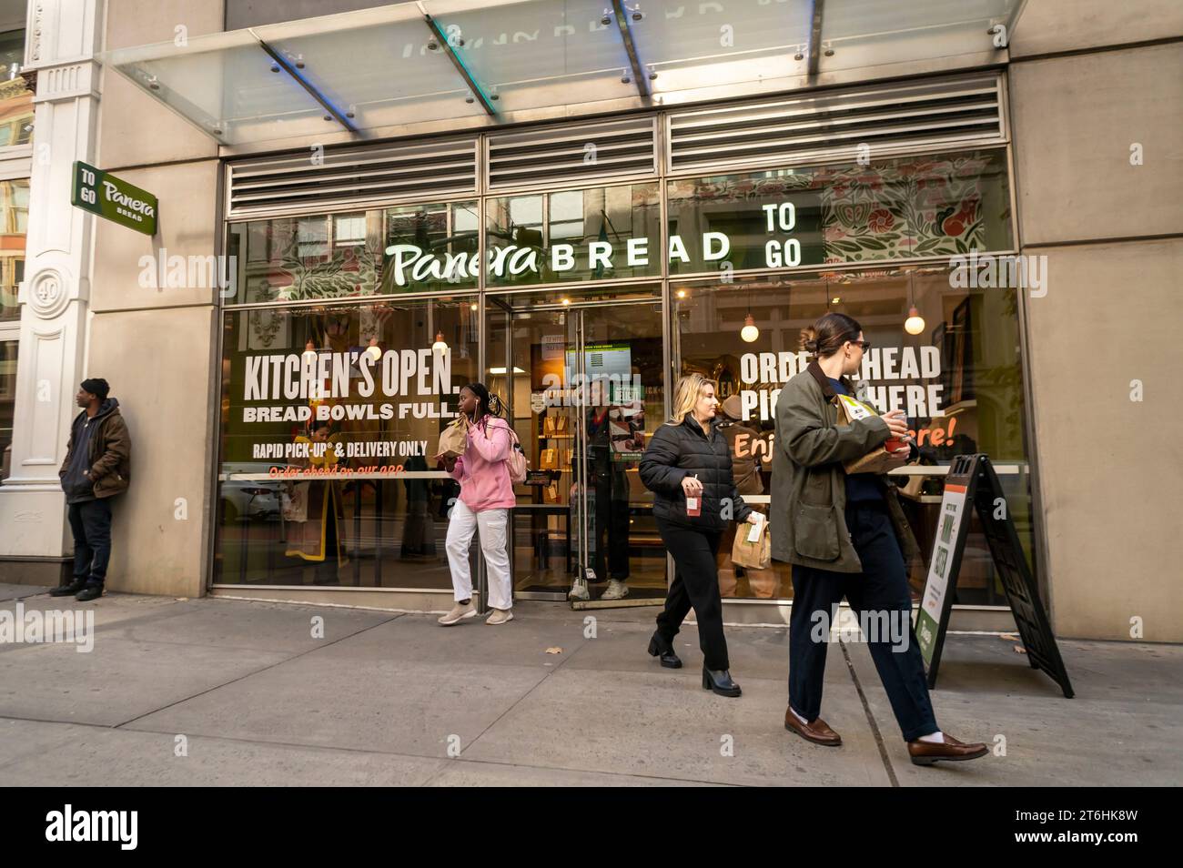 Grand Opening of a Panera Bread ToGo store in Chelsea in New York, on