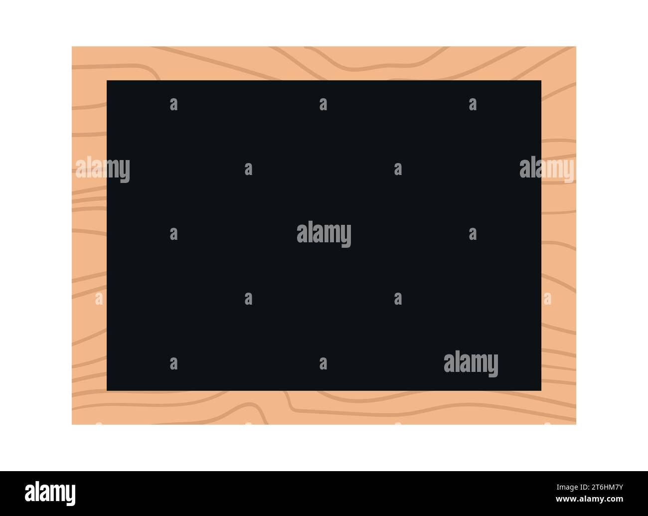 Wooden framed blackboard a copy space. Vector illustration Stock Vector