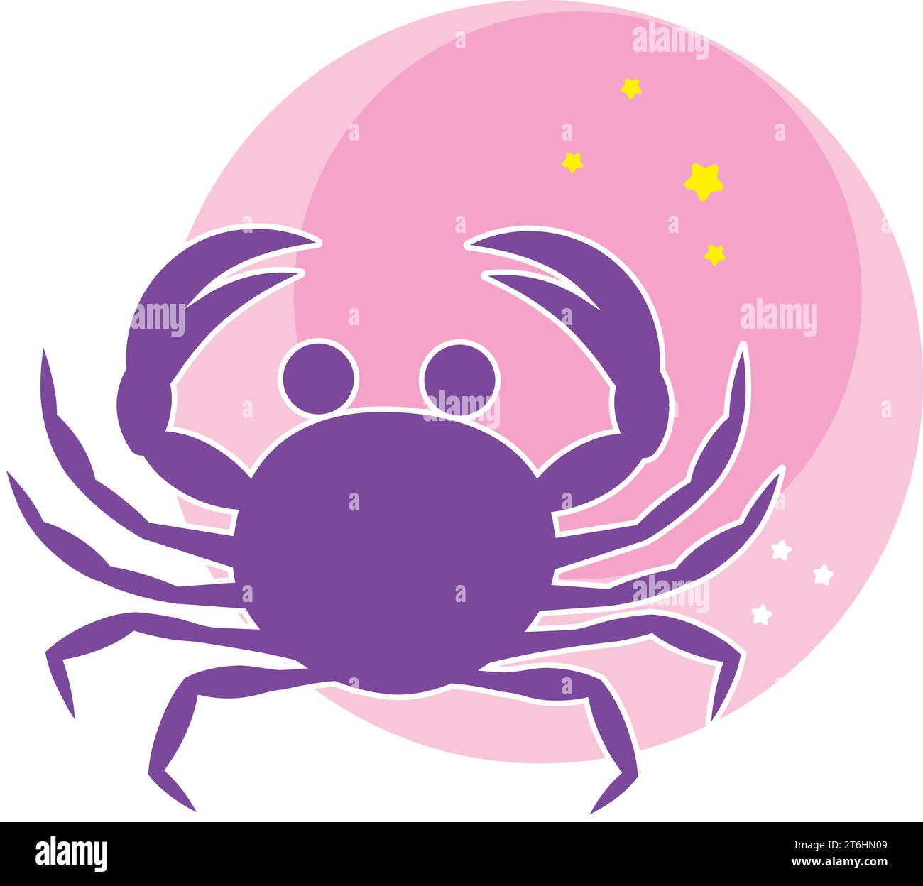 Isolated cancer animal silhouette zodiac sign Vector Stock Vector Image