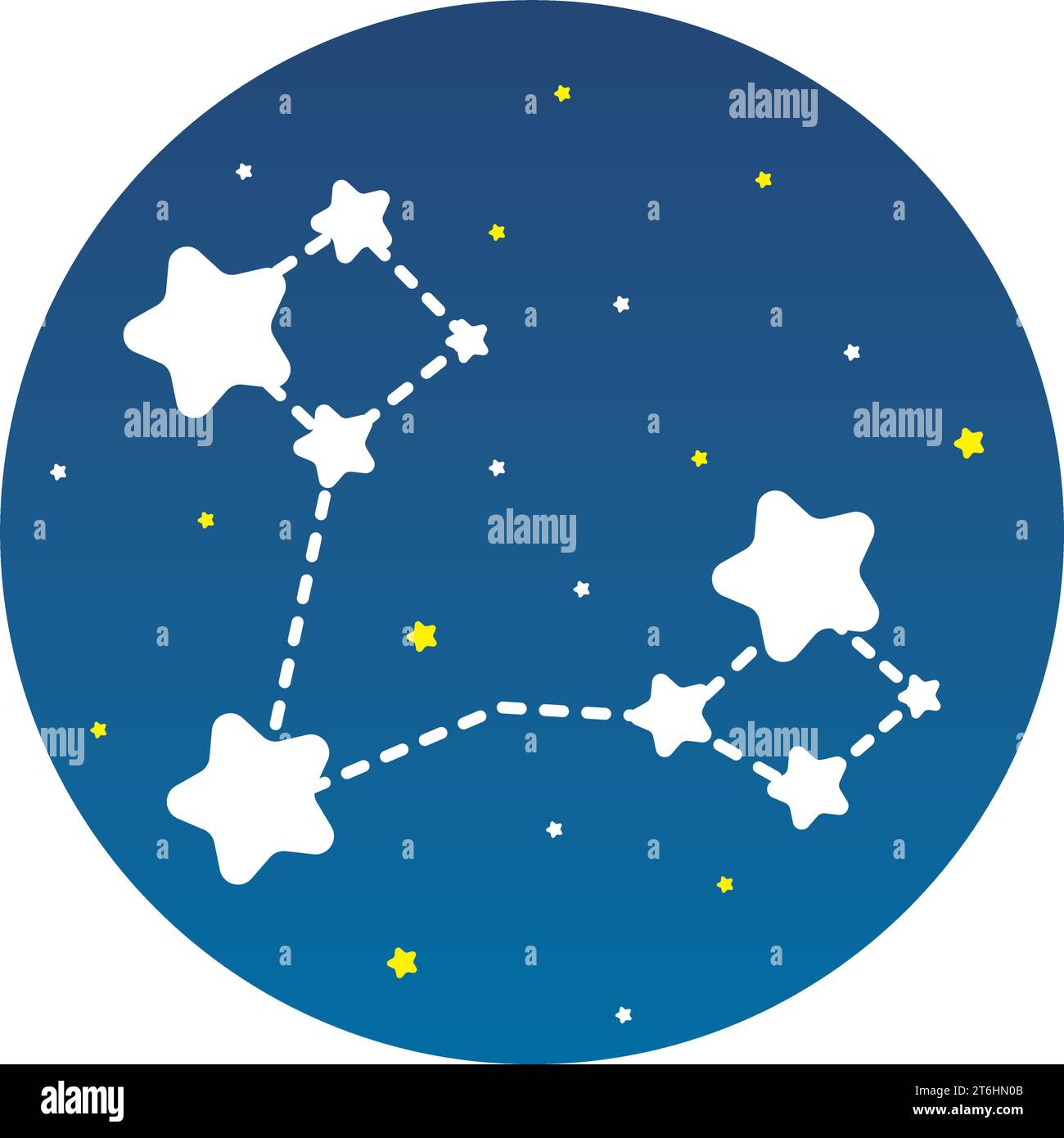 Isolated leo star constellation zodiac symbol Vector Stock Vector