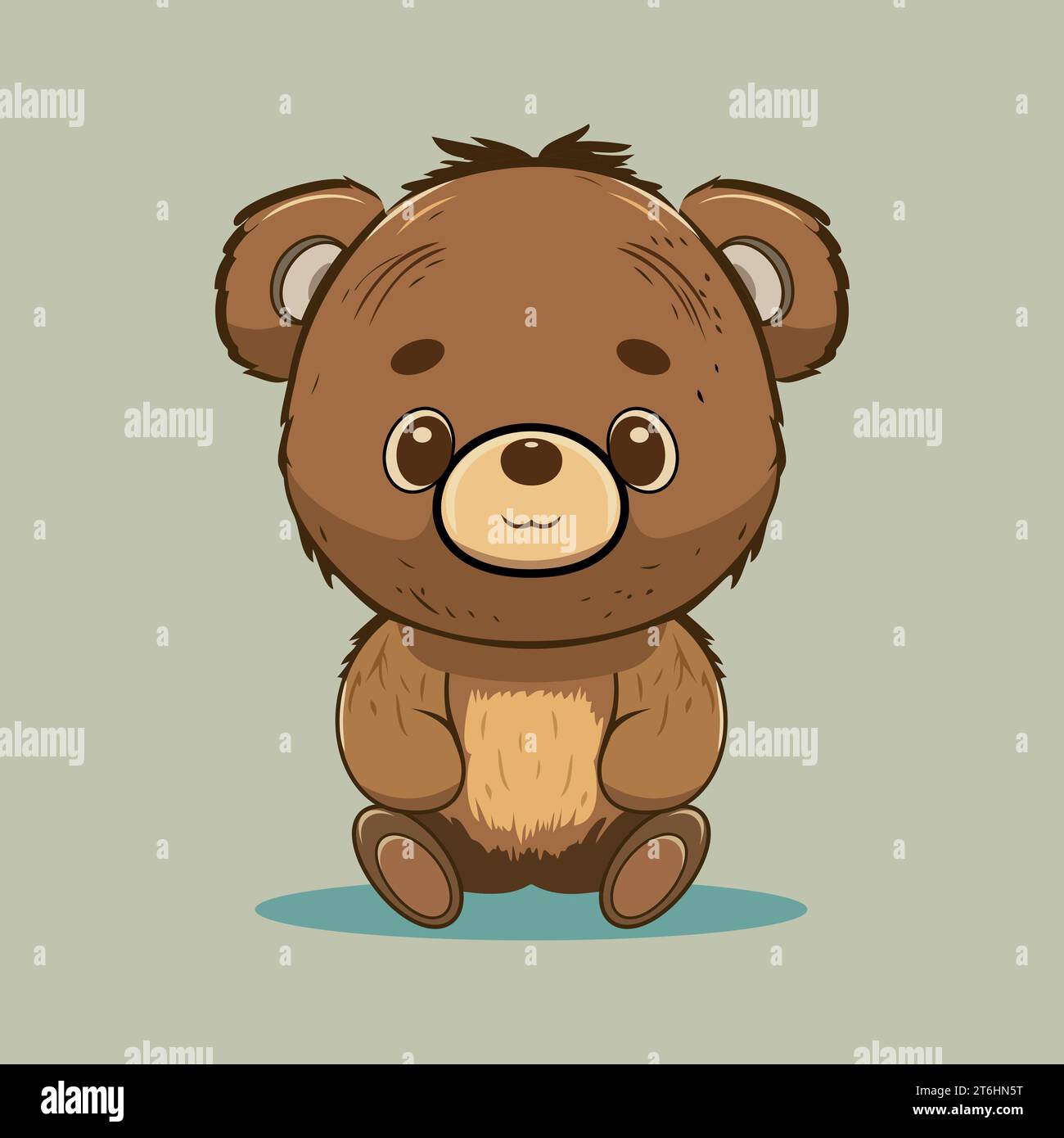 Little teddy bear character isolated on white background Vector ...