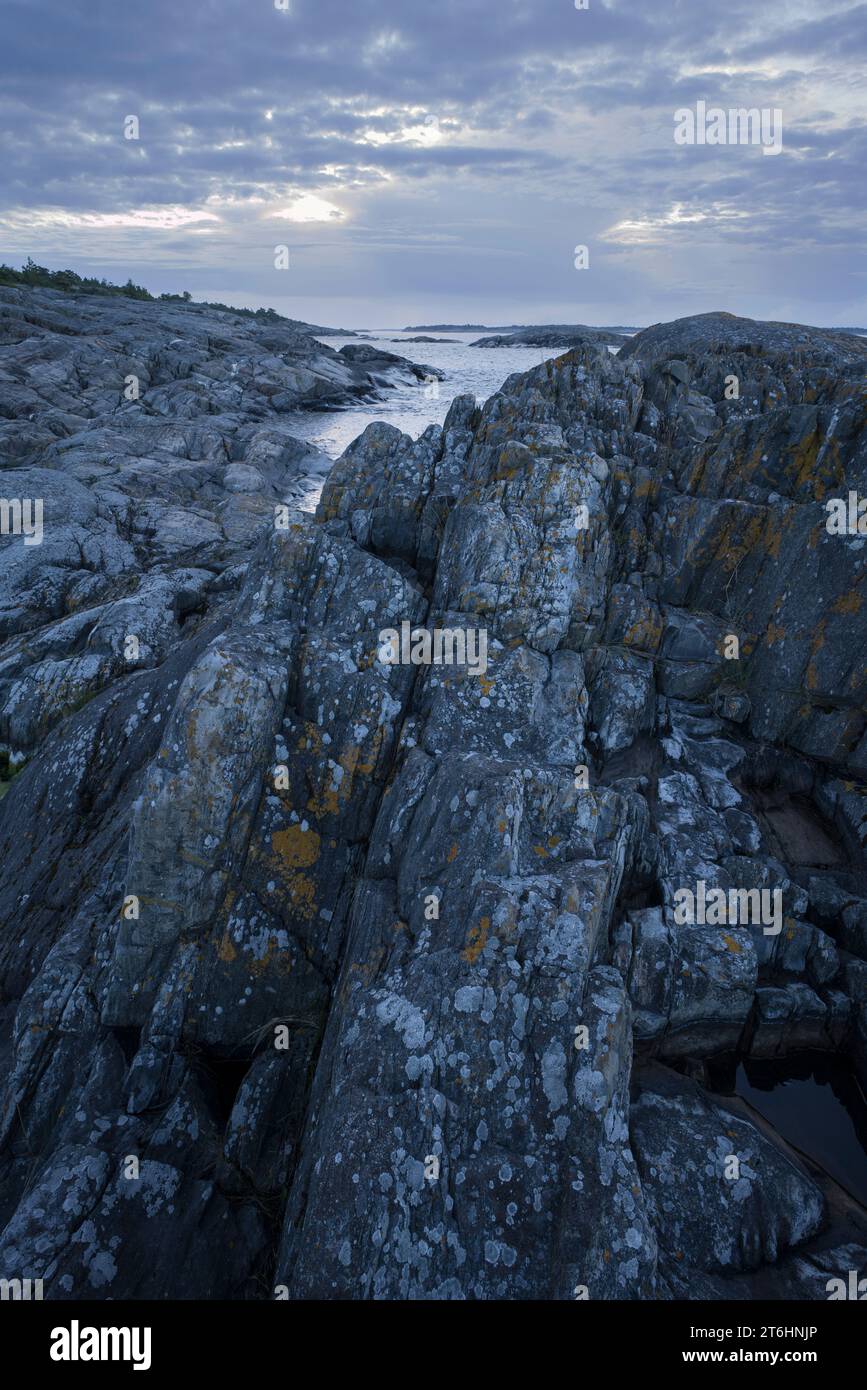 Sweden, Södermanland, Baltic Sea, Stockholm arhipelago, Utö island, rocky coast Stock Photo