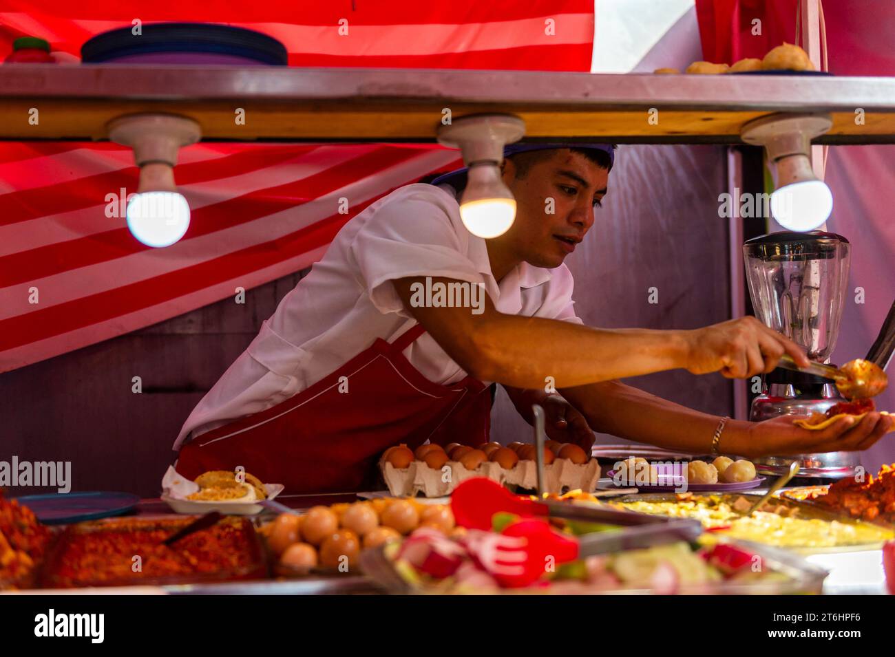 Mexico, Mexico City, Streetfood at the Chilpancingo Stock Photo