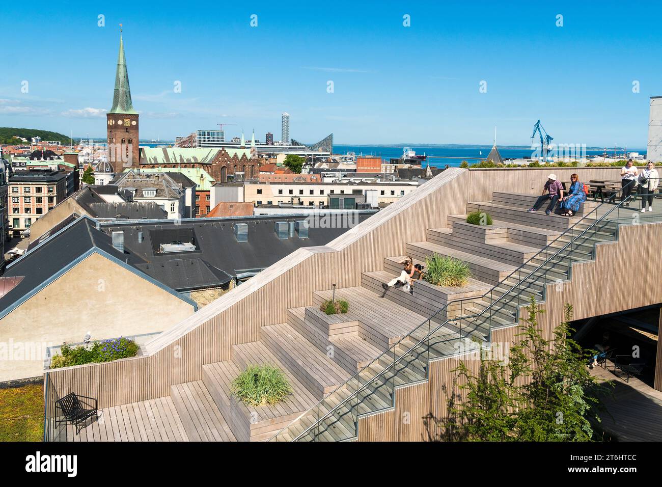 Denmark, Jutland, Aarhus, 'Salling Rooftop', public roof terrace