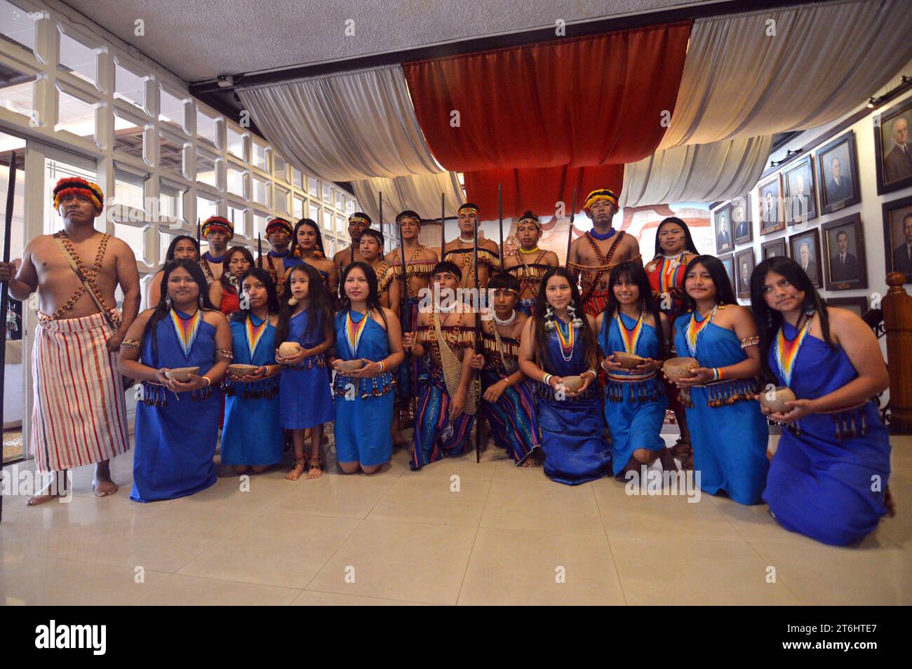 CUENCA-LANZAMIENTO FESTIVIDADES-LIMON INDANZA Cuenca, Ecuador 10 de noviembre del 2023 En el Salon de Proceres de la gobernacion del Azuay el alcalde de Limon Indanza Antonio Castillo invito a las fiestas de cantonizacion en sus 73 anos de vida ÂLa fiesta en la Selva que sera desde el 24 de noviembre hasta 13 de diciembre. foto Boris Romoleroux/API. ACE-CUENCA-LANZAMIENTOFESTIVIDADES-LIMONINDANZA-0dbe0f5699238577801a6123ac1629c1 *** CUENCA LAUNCHING FESTIVITIES LIMON INDANZA Cuenca, Ecuador November 10, 2023 In the Salon de Proceres of the government of Azuay the mayor of Limon Indanza Antonio Stock Photo