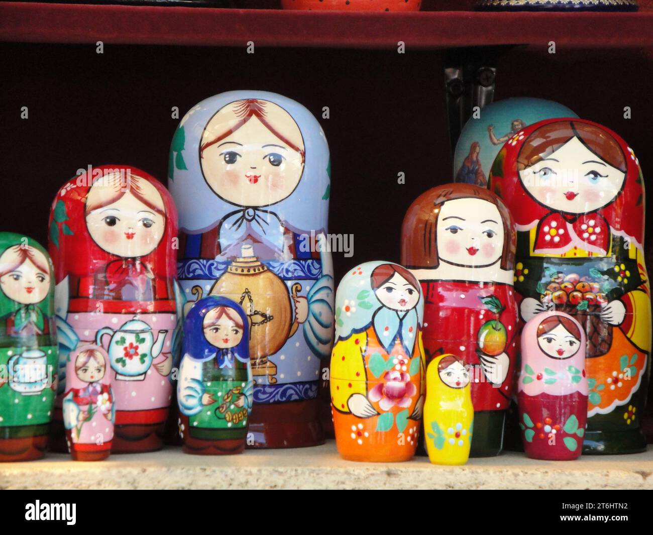 St. Petersburg,Russia: AUGUST,9,2009:  Russian traditions. Souvenirs and toys. Matryoshka dolls . Stock Photo