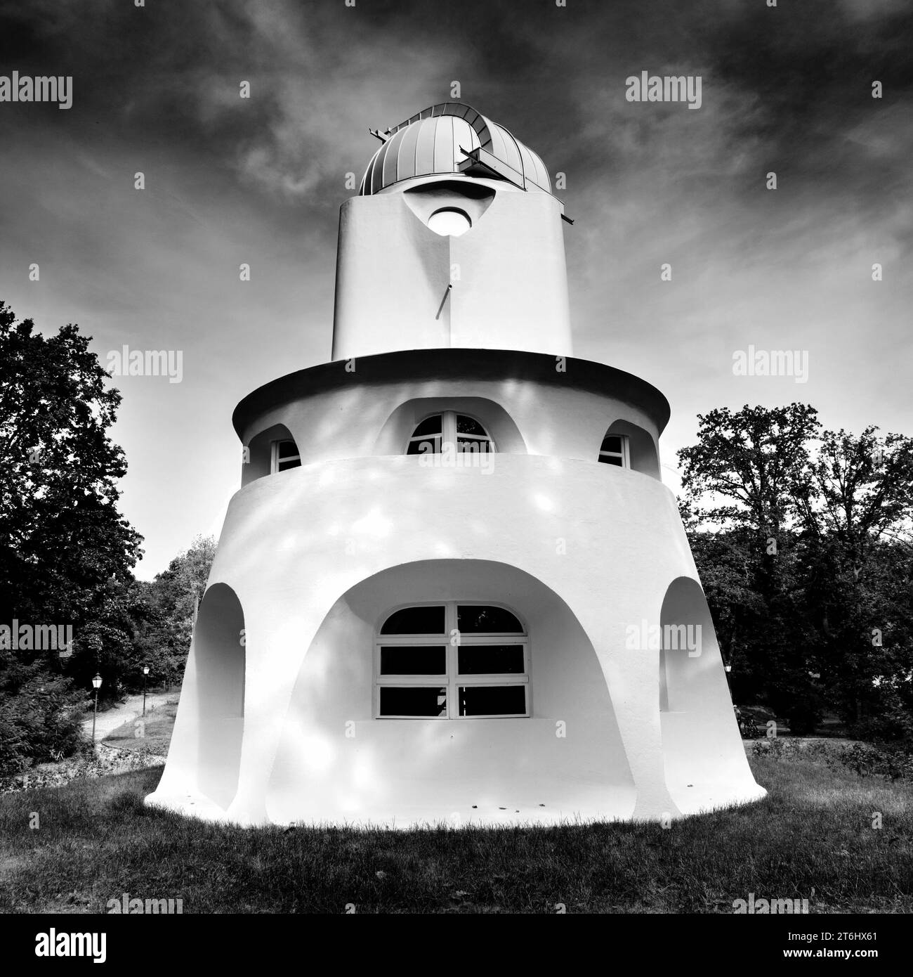 Einstein Tower on the Telegrafenberg in Potsdam after renovation 2023 Stock Photo