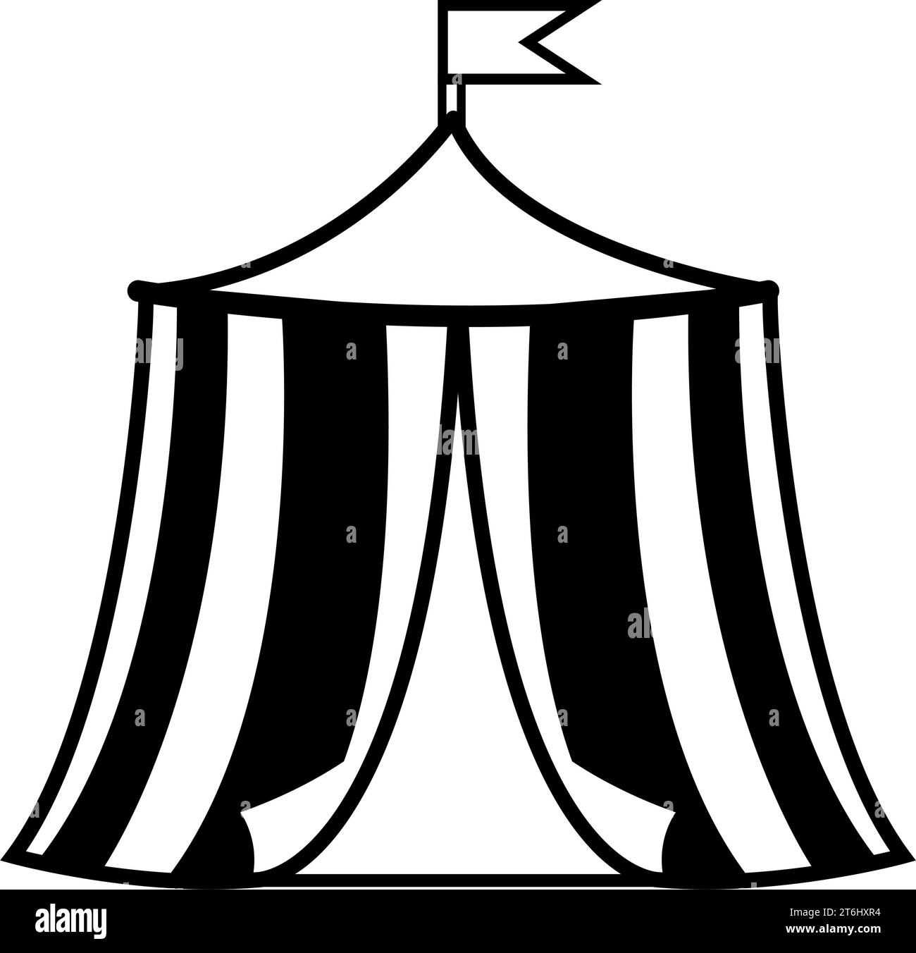 Isolated amusement park circus tent icon Vector Stock Vector Image ...