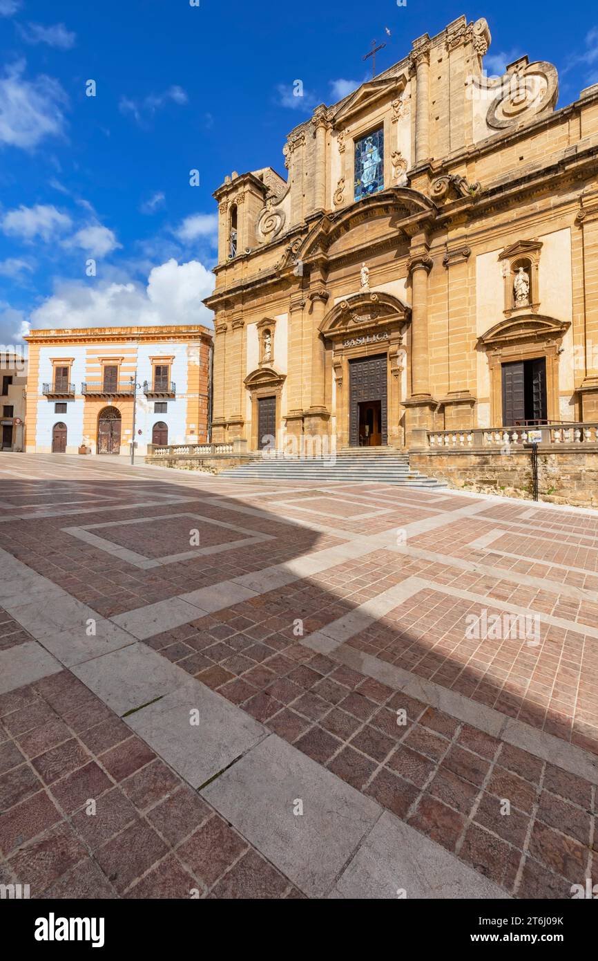 Piazza Duomo, Sciacca, Agrigento district, Sicily, Italy Stock Photo
