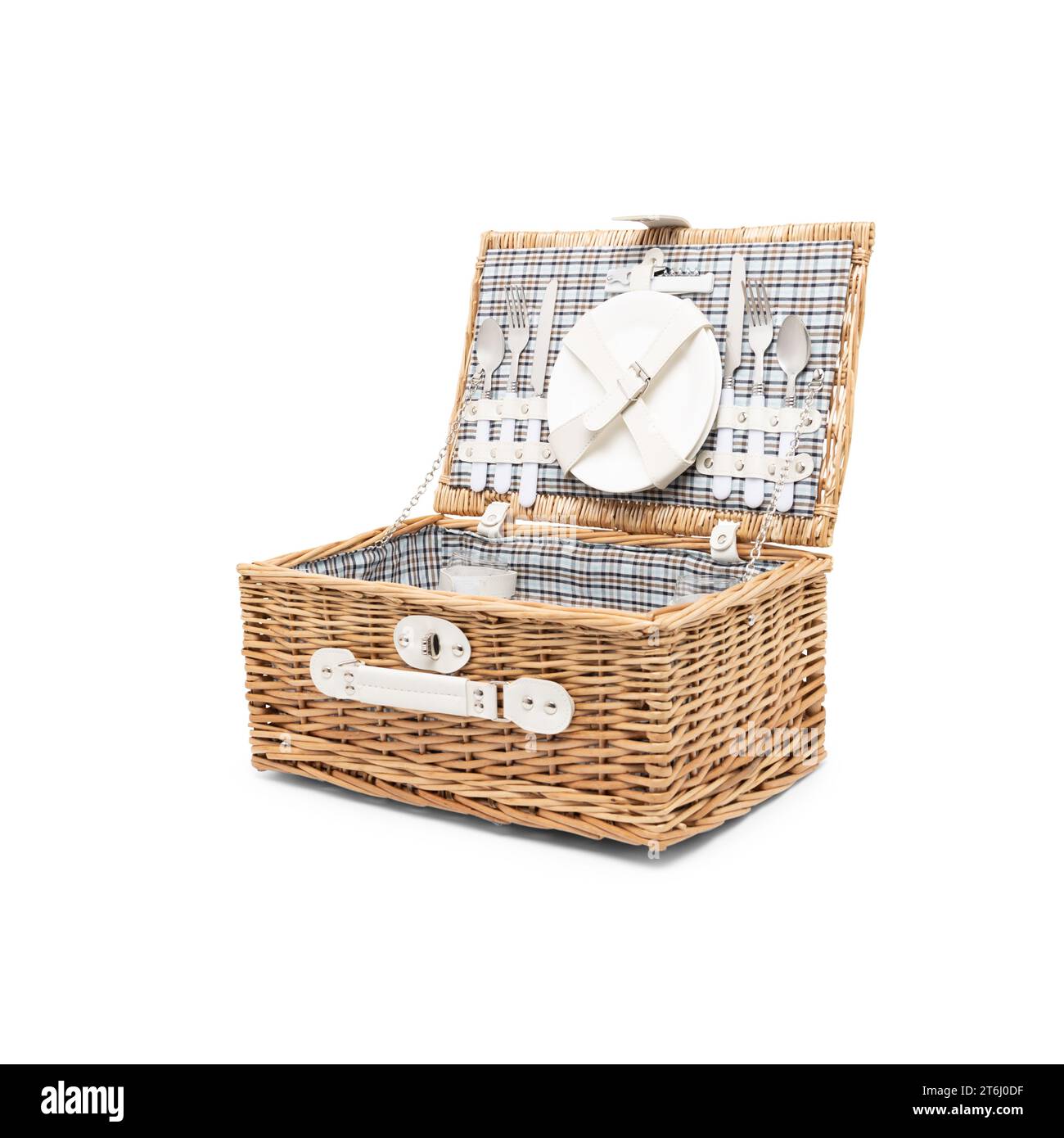 Wicker Picnic Basket Set Large Willow Hamper with Insulated Cooler