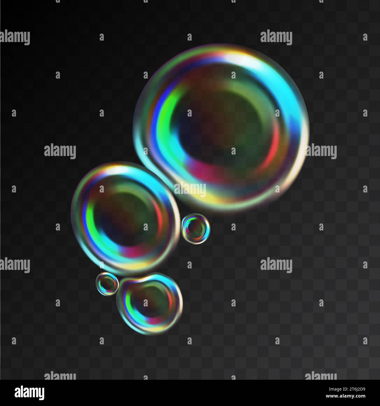 Soap bubbles isolated on transparent background. Vector water foam ...