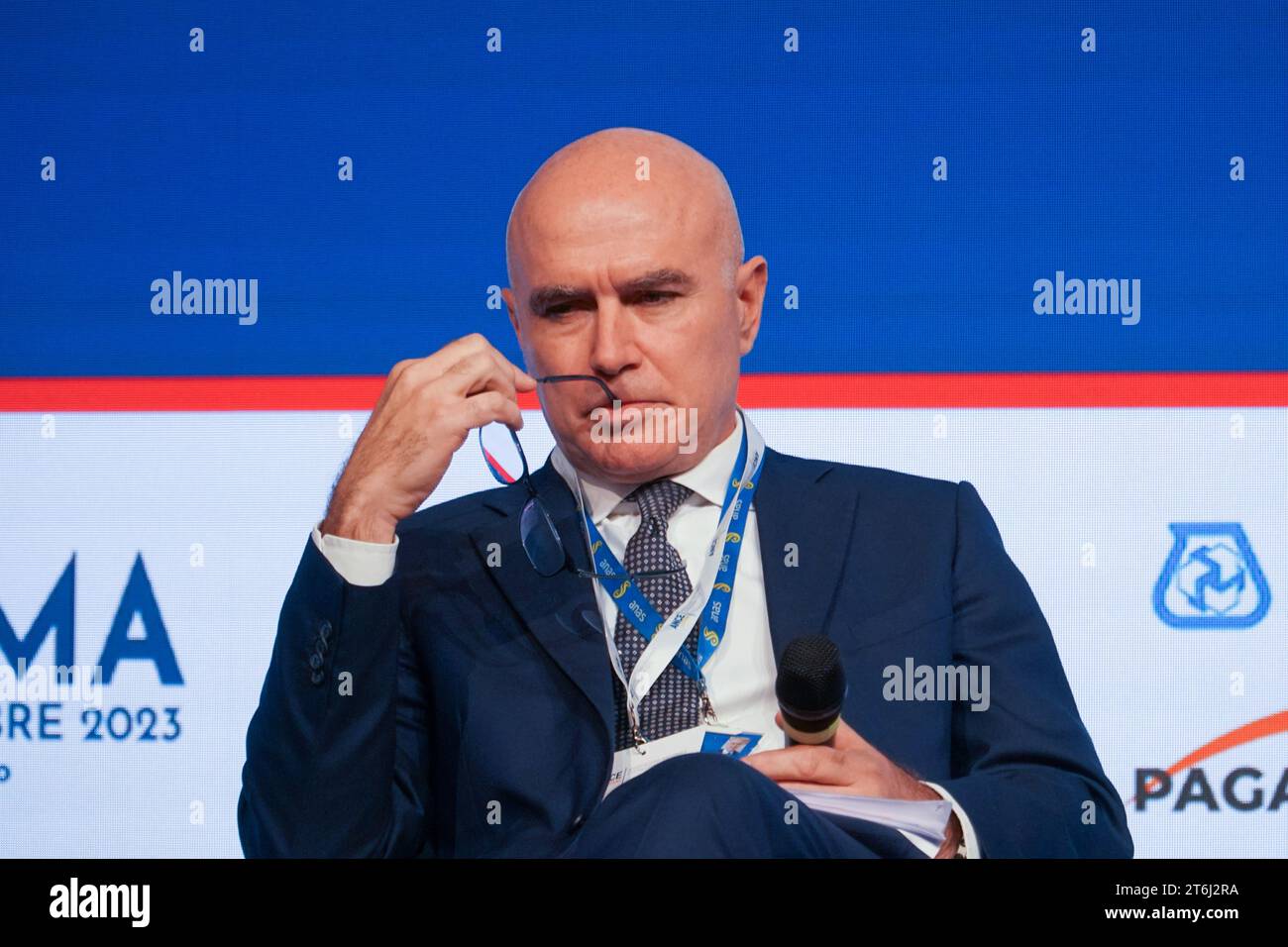 Rome, Italy. 10th Nov, 2023. Acquario Romano, Rome, Italy, November 10, 2023, Aldo Isi, Anas CEO during National conference of young building entrepreneurs - News Credit: Live Media Publishing Group/Alamy Live News Stock Photo
