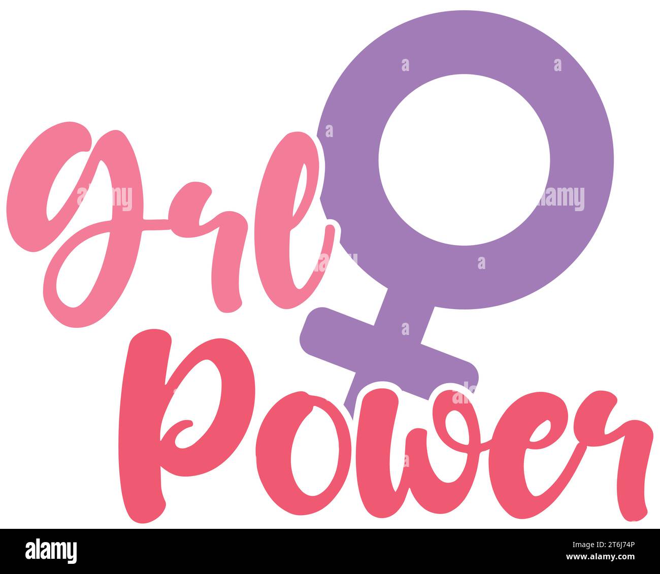 Isolated female gender symbol with text Vector Stock Vector