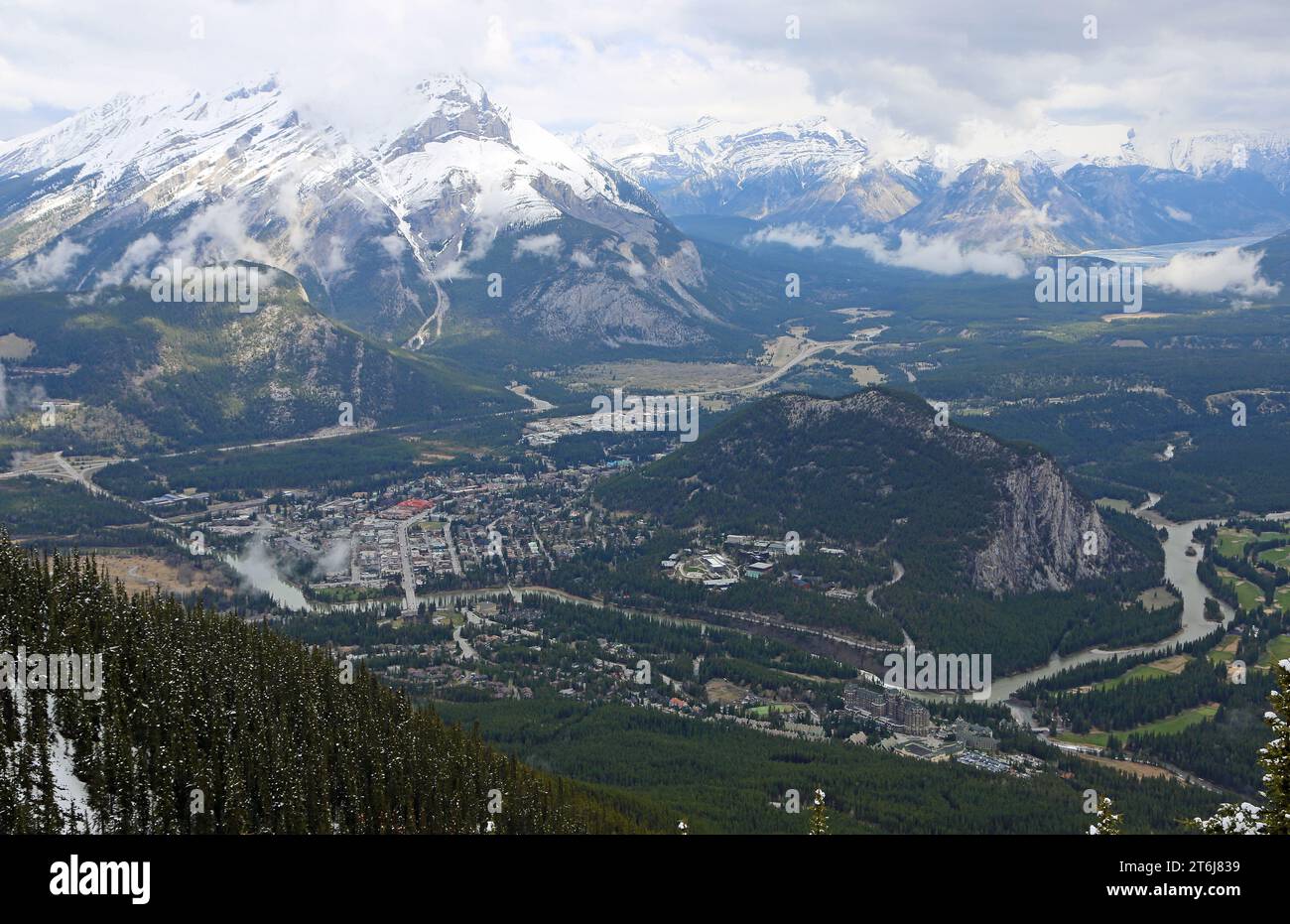 Banff and Tunnel Mountain, Banff National Park, Canada Stock Photo Alamy