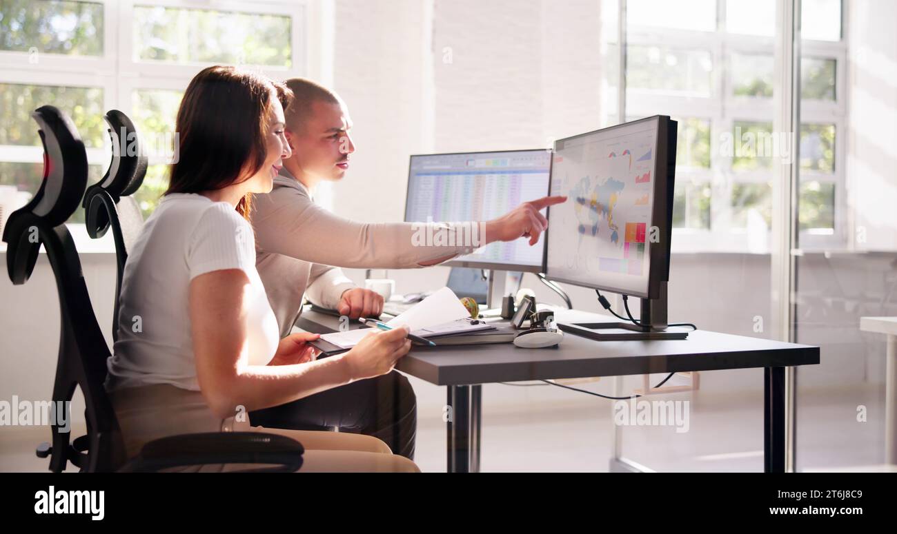 KPI Analytics Analytics Dashboard Report On Business Computer Stock Photo
