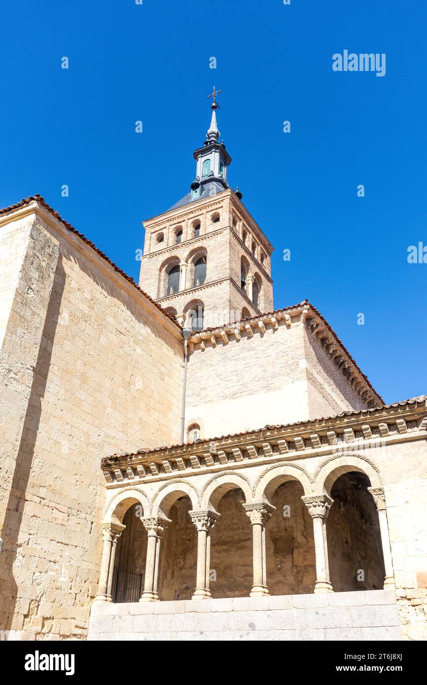 Iglesia de San Martín (St Martin Church), Calle José Canalejas, Segovia, Castile and León, Kingdom of Spain Stock Photo