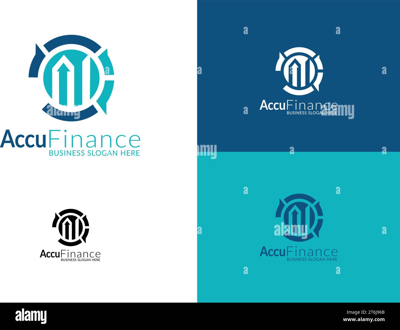 vector accounting and financial logo template Stock Vector