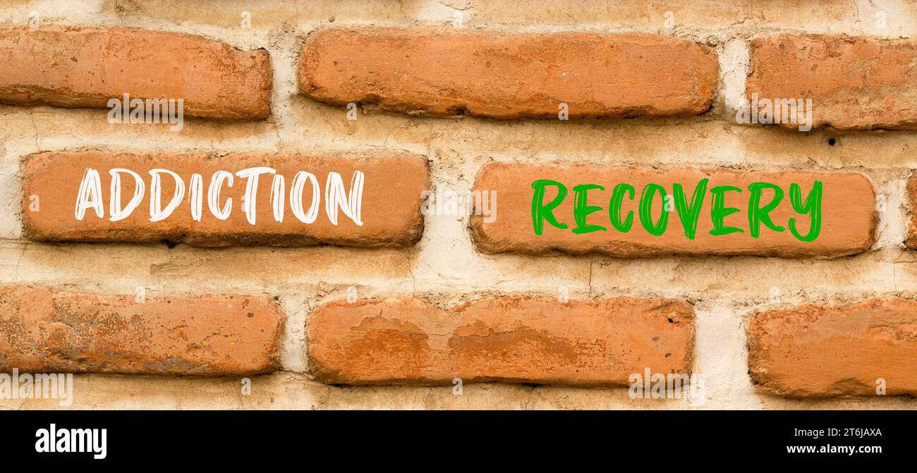 Addiction recovery symbol. Concept words Addiction recovery on ...
