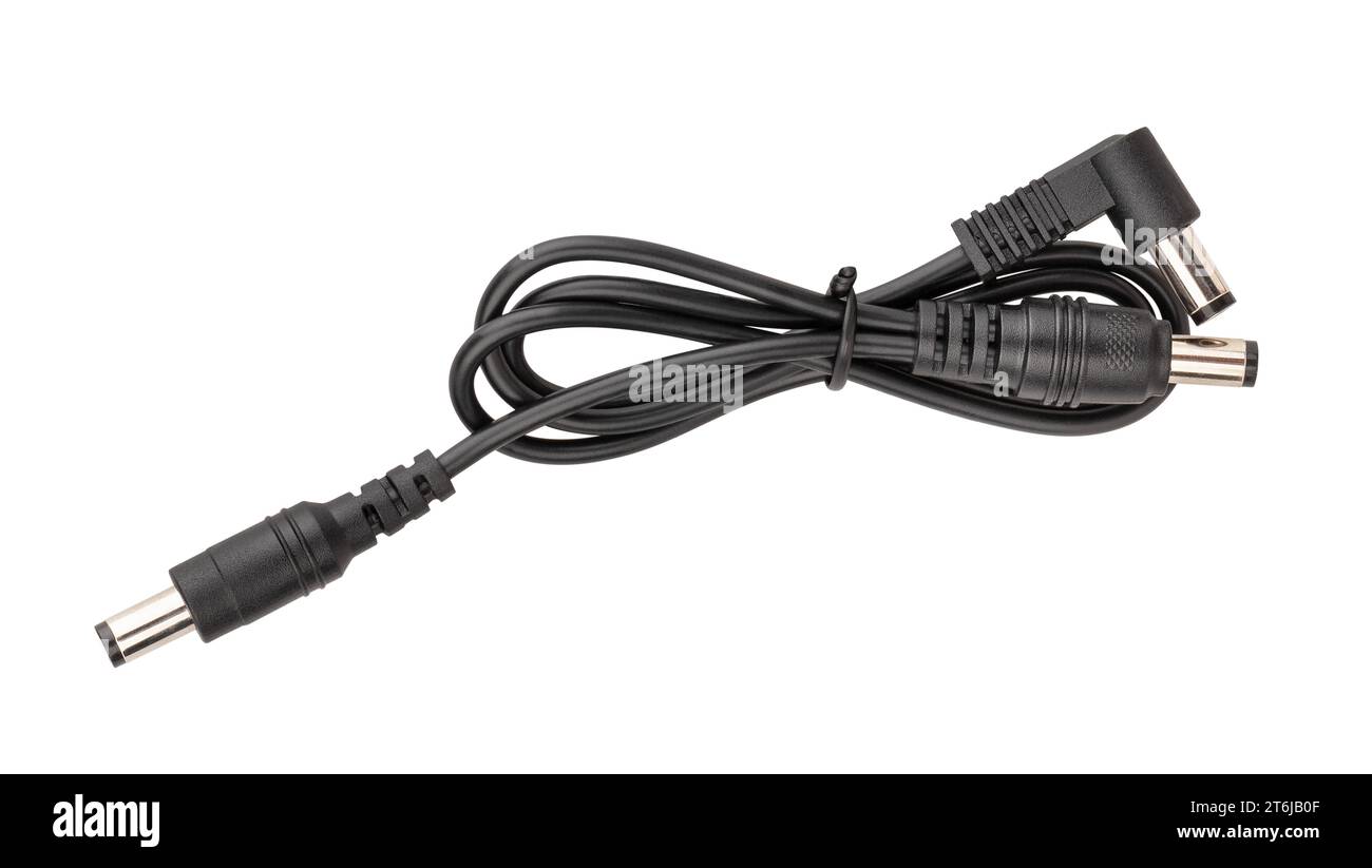 y power cable splitter path isolated on white Stock Photo Alamy