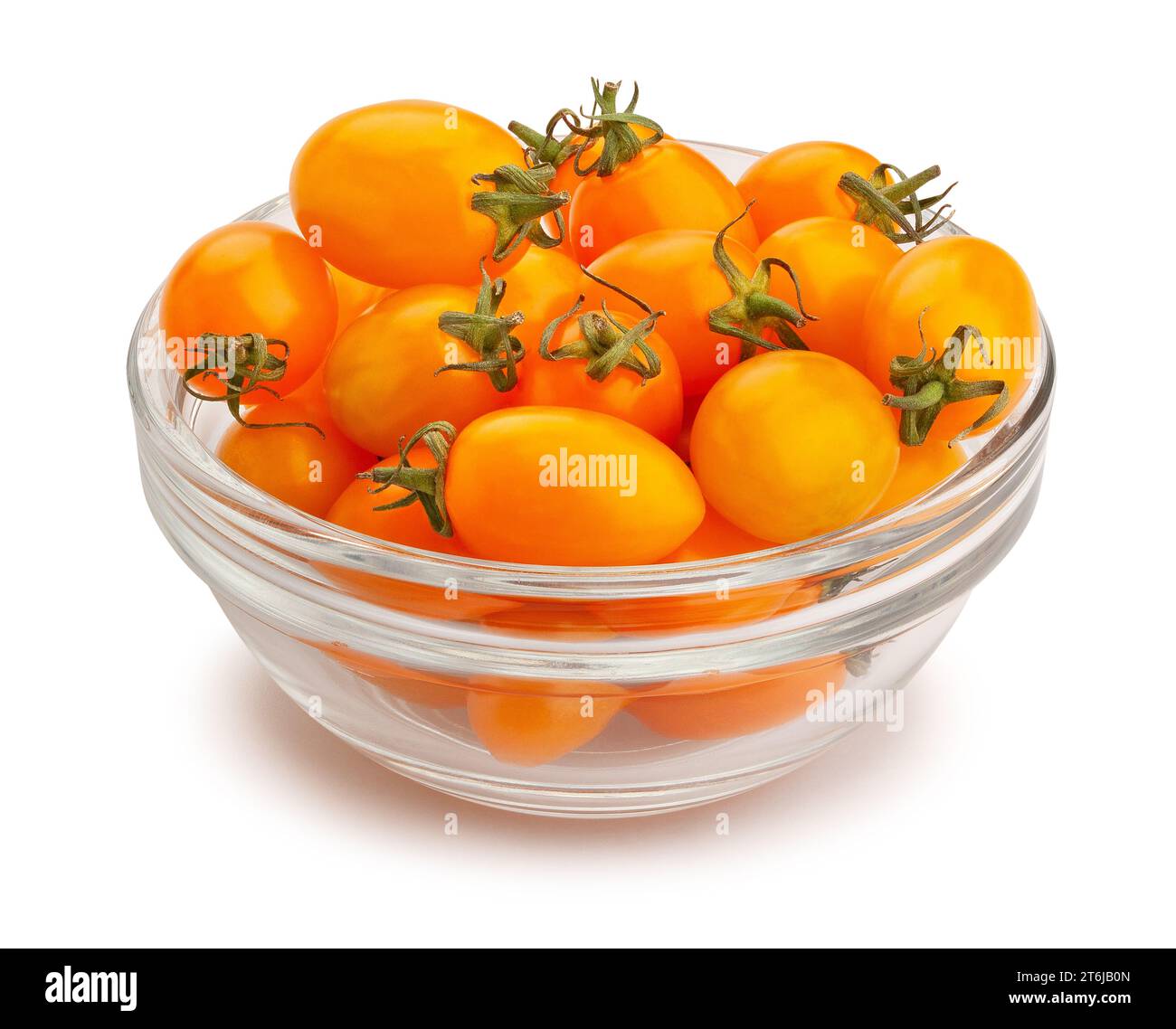 orange cherry tomato path isolated on white Stock Photo
