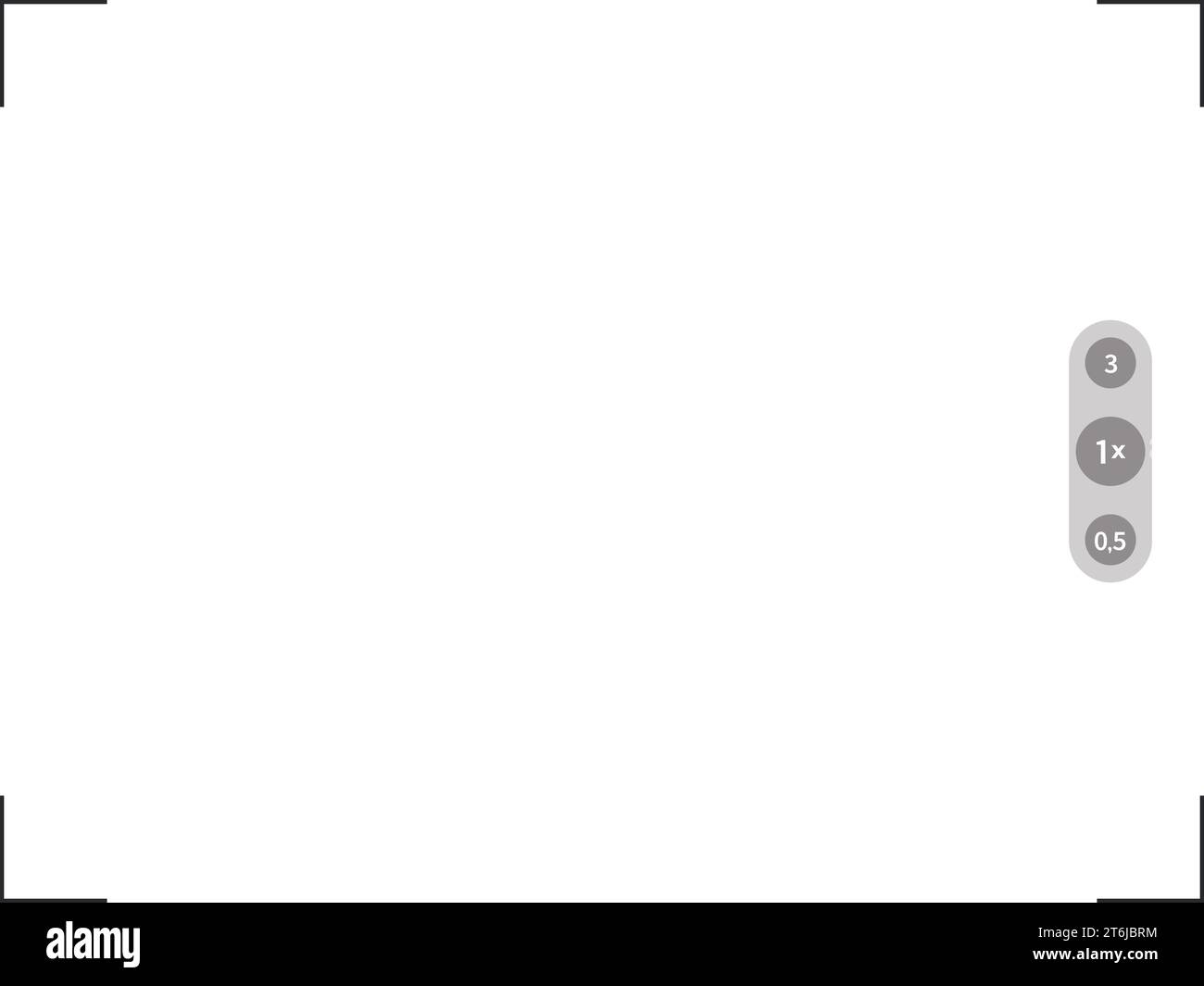 Mobile phone photo camera frame viewfinder template. Vector