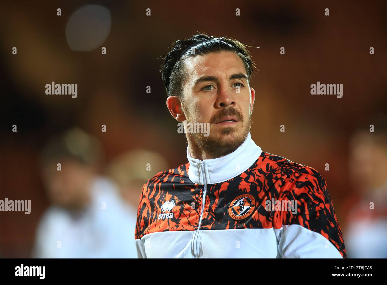 East End Park, Dunfermline, UK. 10th Nov, 2023. Scottish Championship Football, Dunfermline Athletic versus Dundee United; Declan Gallagher of Dundee United during the warm up before the match Credit: Action Plus Sports/Alamy Live News Stock Photo