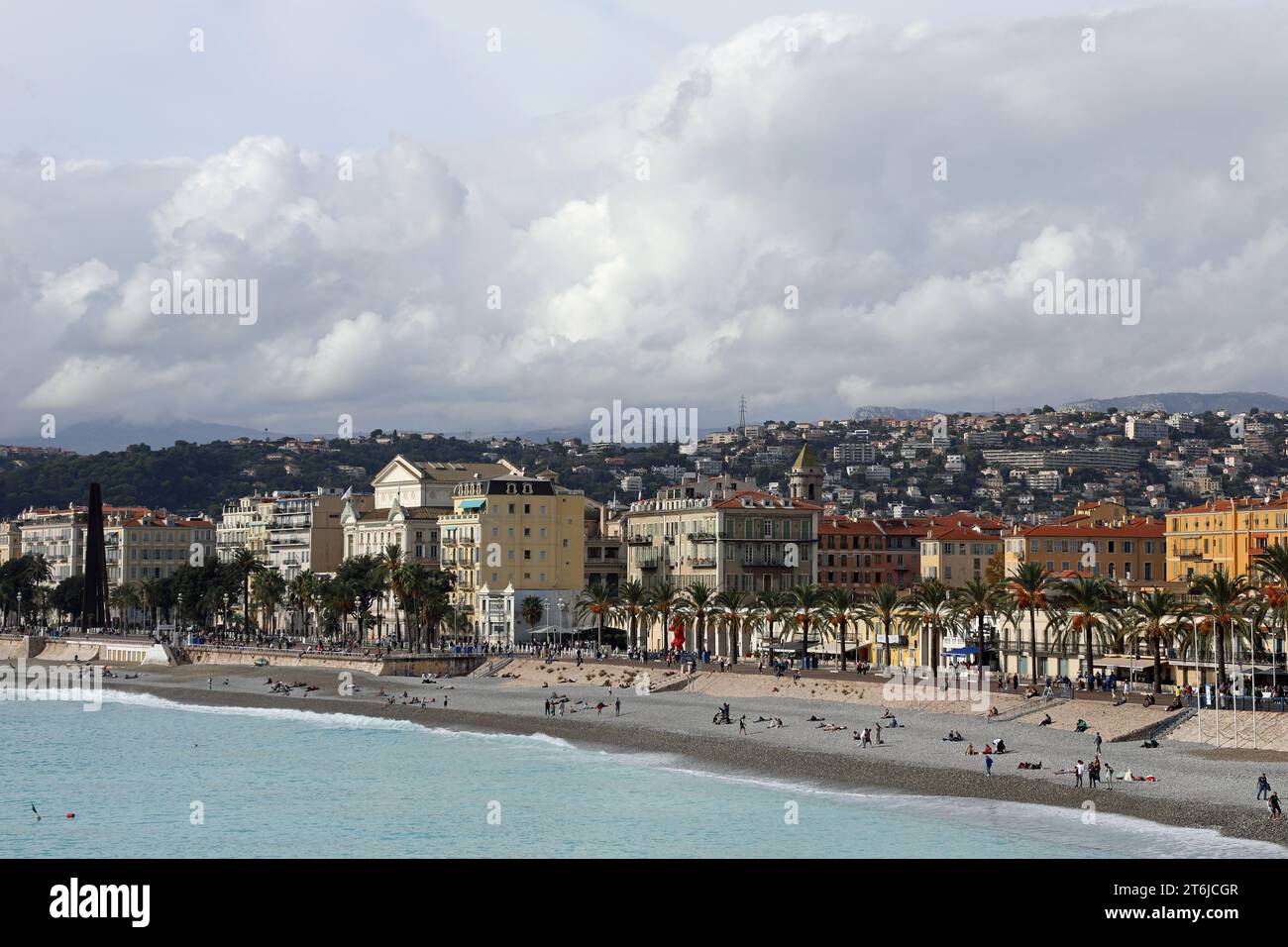 The famous seafront of Nice on the French Riviera Stock Photo