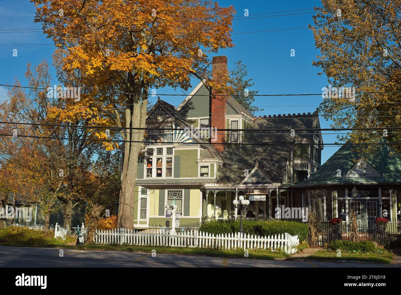 A charmingly decorated old home on the Burton, Ohio, village square