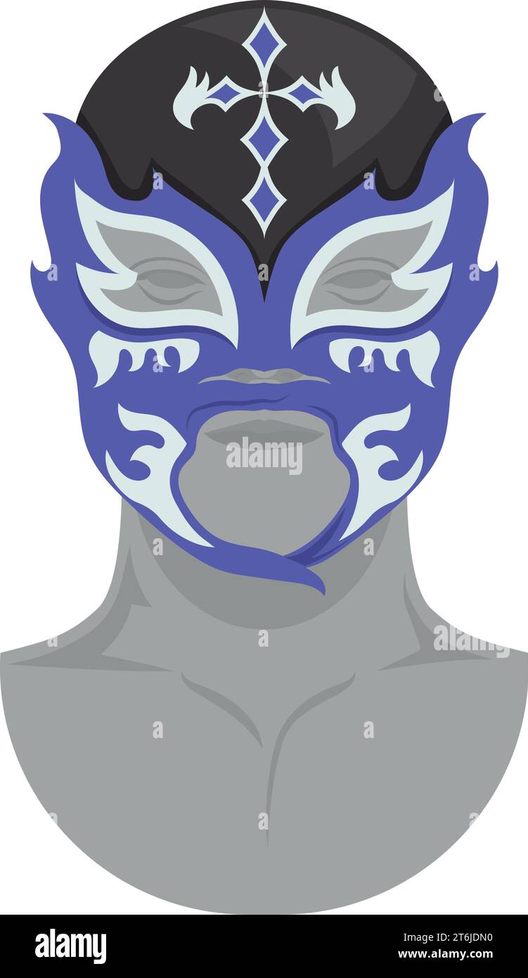 mexican wrestling mask purple Stock Vector Image & Art - Alamy
