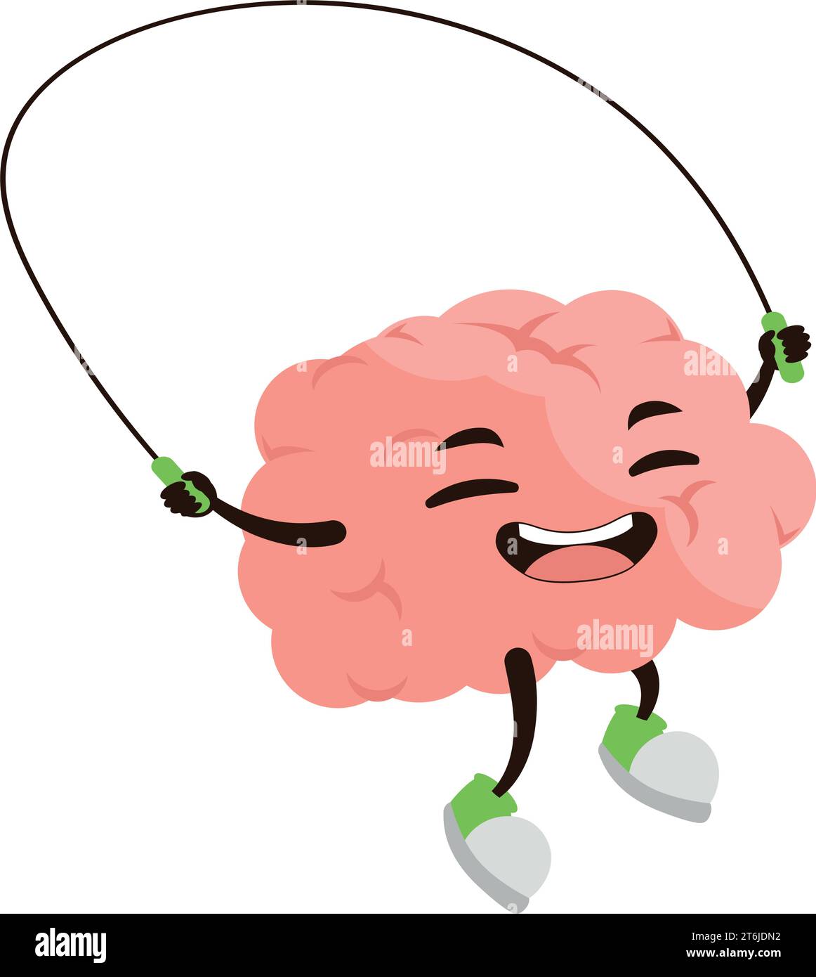 cartoon brain jumping the rope Stock Vector Image & Art Alamy