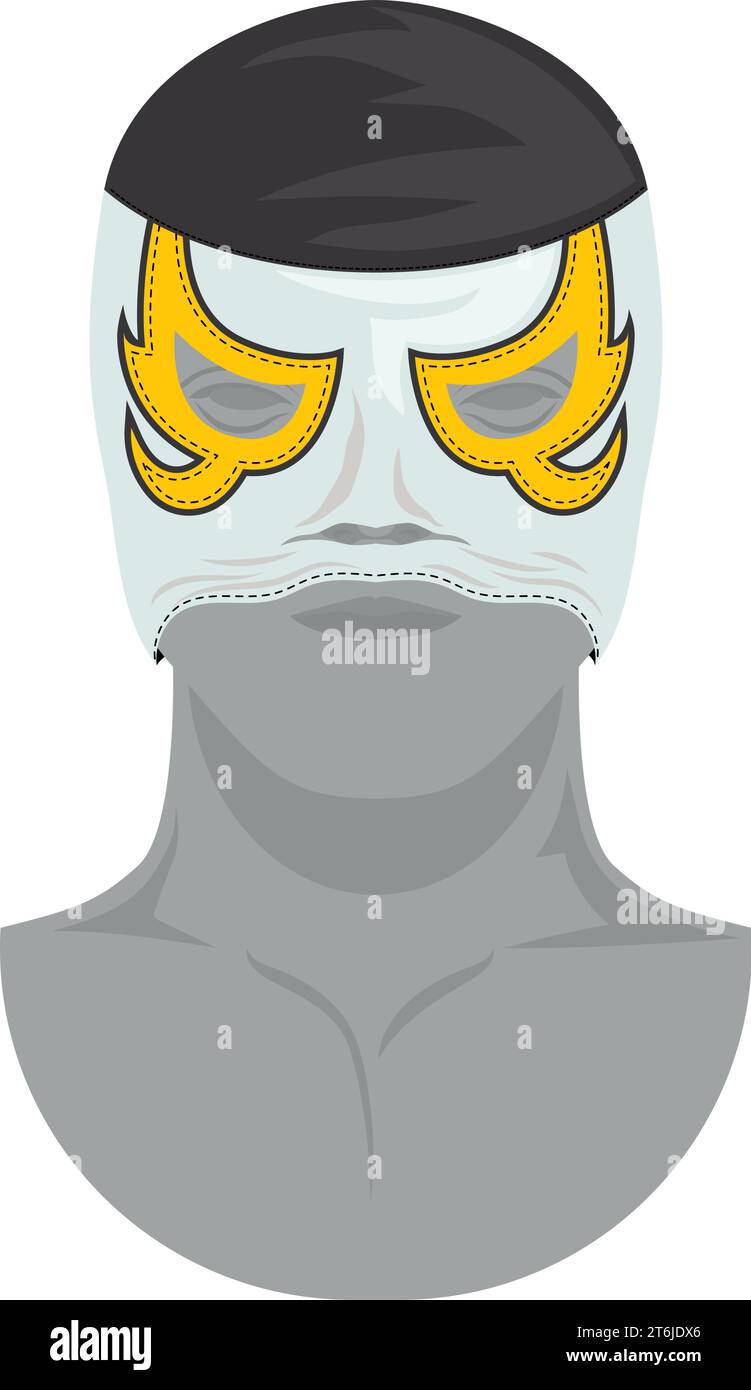 mexican wrestling mask white Stock Vector Image &amp; Art - Alamy