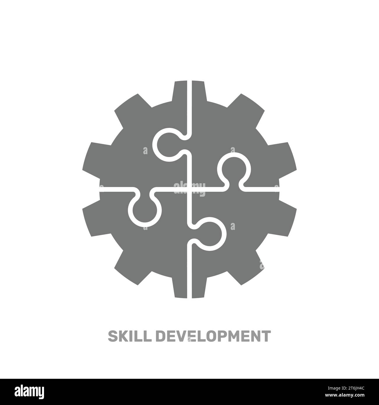 Jigsaw puzzle icon. Solving the problem, moving to the next level and