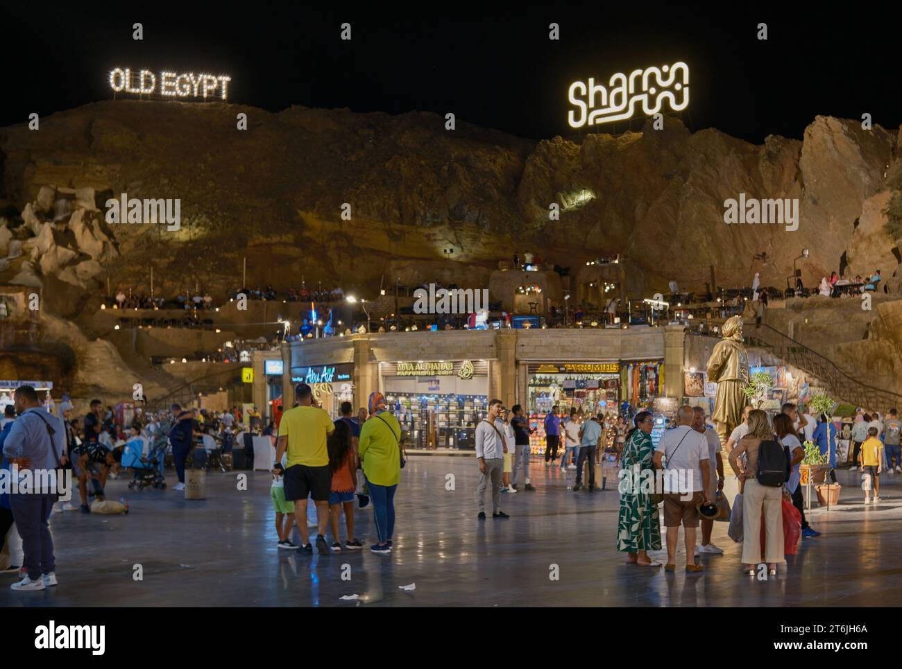 The Old Market in Sharm El Sheikh, Egypt, is a traditional market dating back to ancient times, Night view. Stock Photo