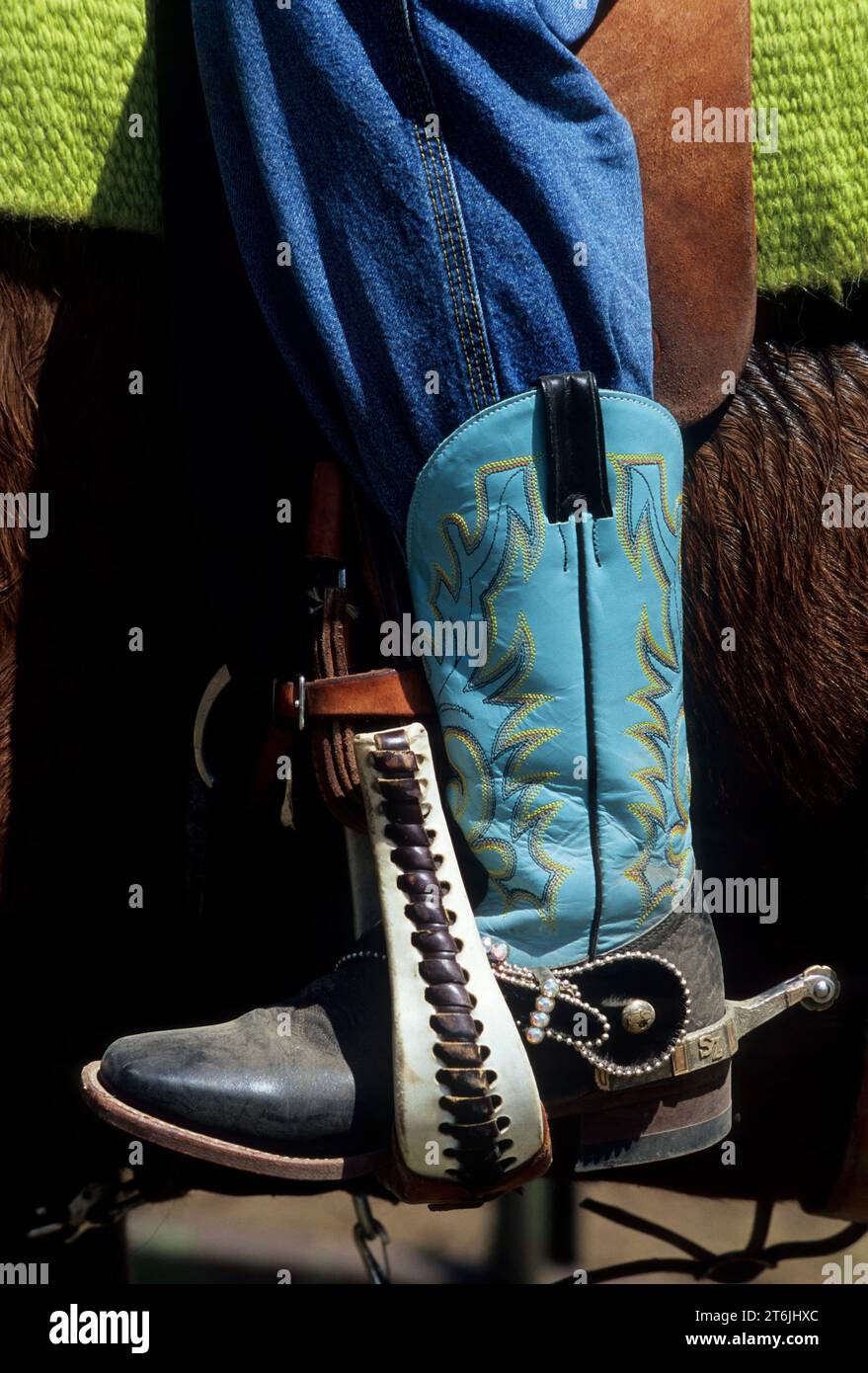 Cowboy boot, Colfax Jr. Rodeo, Colfax, Washington Stock Photo Alamy