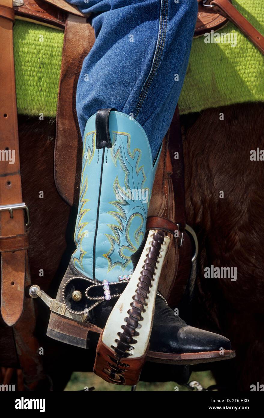 Cowboy boot, Colfax Jr. Rodeo, Colfax, Washington Stock Photo Alamy
