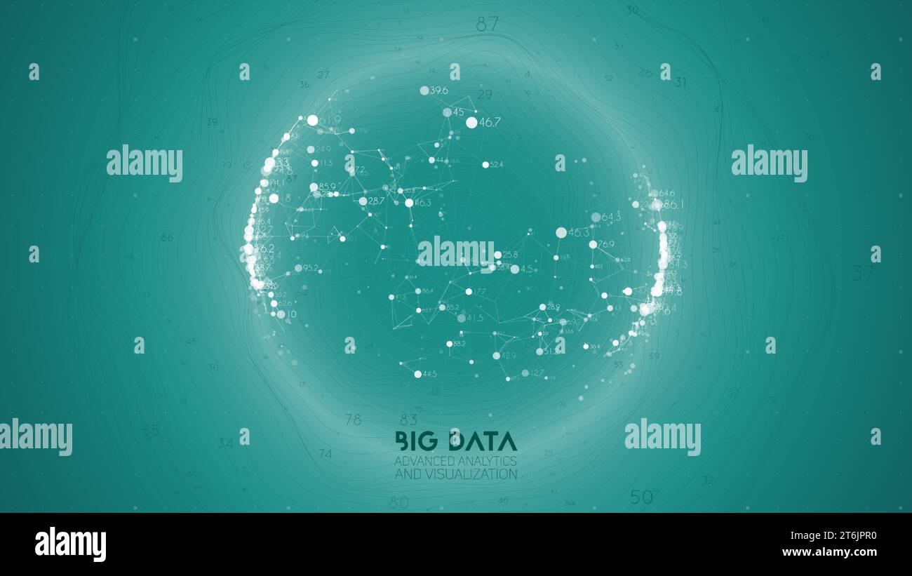 Big data visualization. Futuristic infographic. Information aesthetic ...