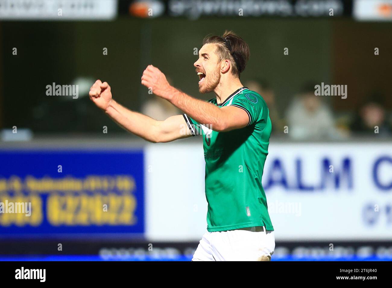 East End Park, Dunfermline, UK. 10th Nov, 2023. Scottish Championship Football, Dunfermline Athletic versus Dundee United; Declan Gallagher of Dundee United celebrates at the end of the match Credit: Action Plus Sports/Alamy Live News Stock Photo