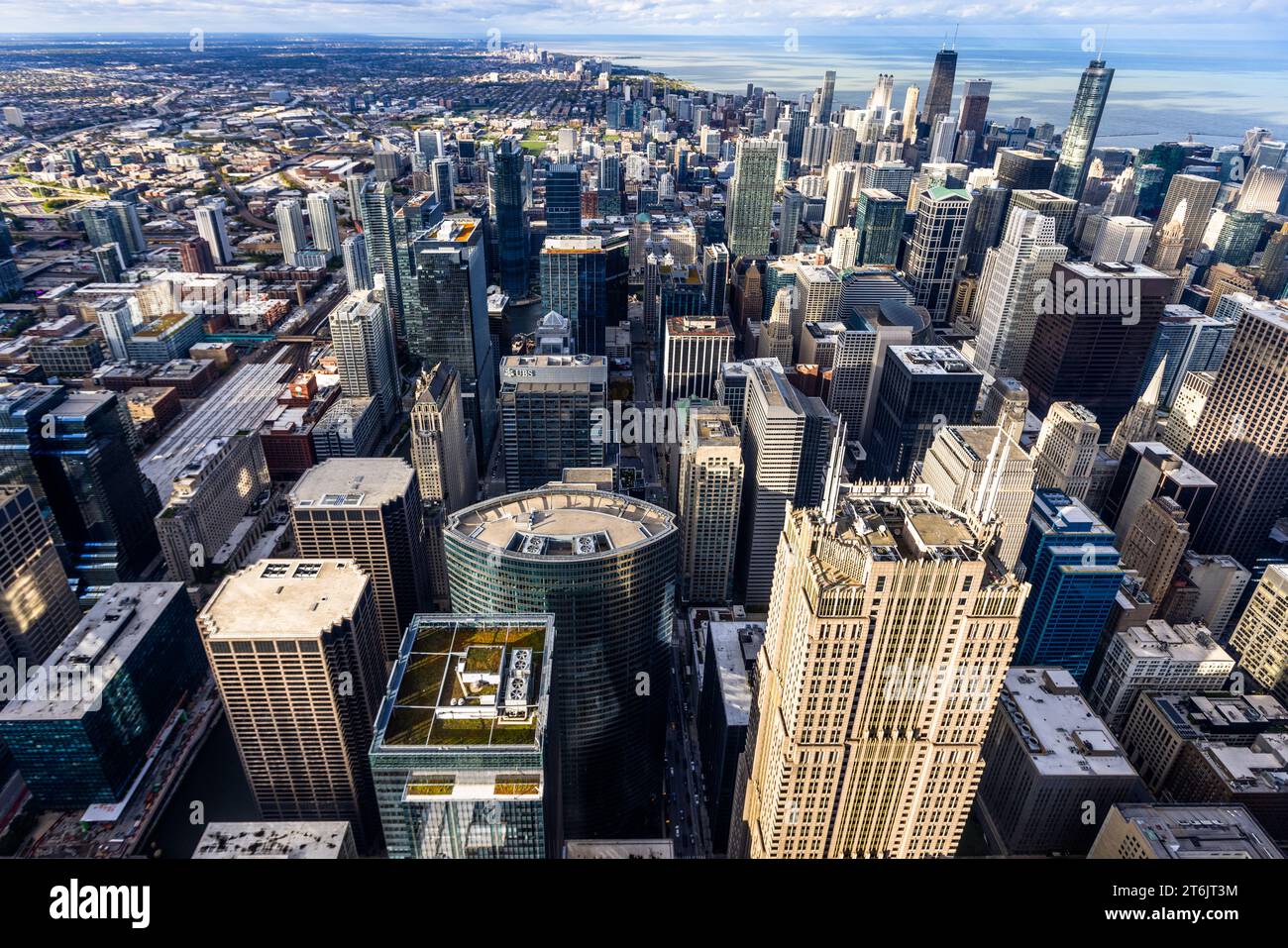 Cityscape from the top of the Willis Tower - View of Chicago from above. Chicago, United States Stock Photo