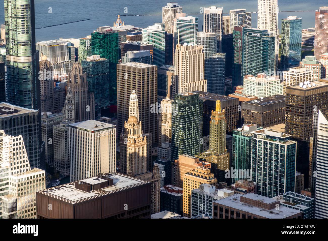 Cityscape from the top of the Willis Tower - View of Chicago from above. Chicago, United States Stock Photo