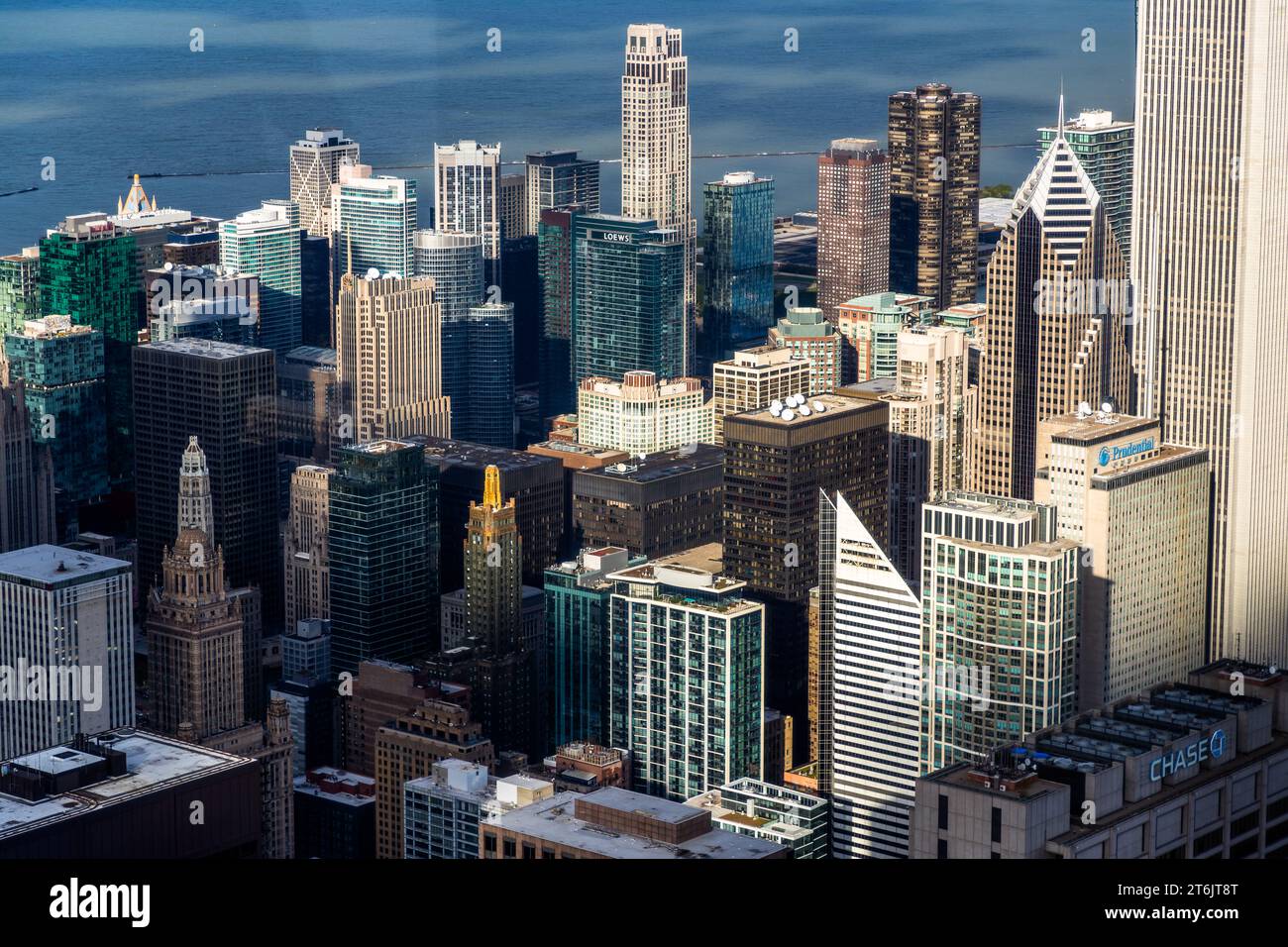 Cityscape from the top of the Willis Tower - View of Chicago from above. Chicago, United States Stock Photo