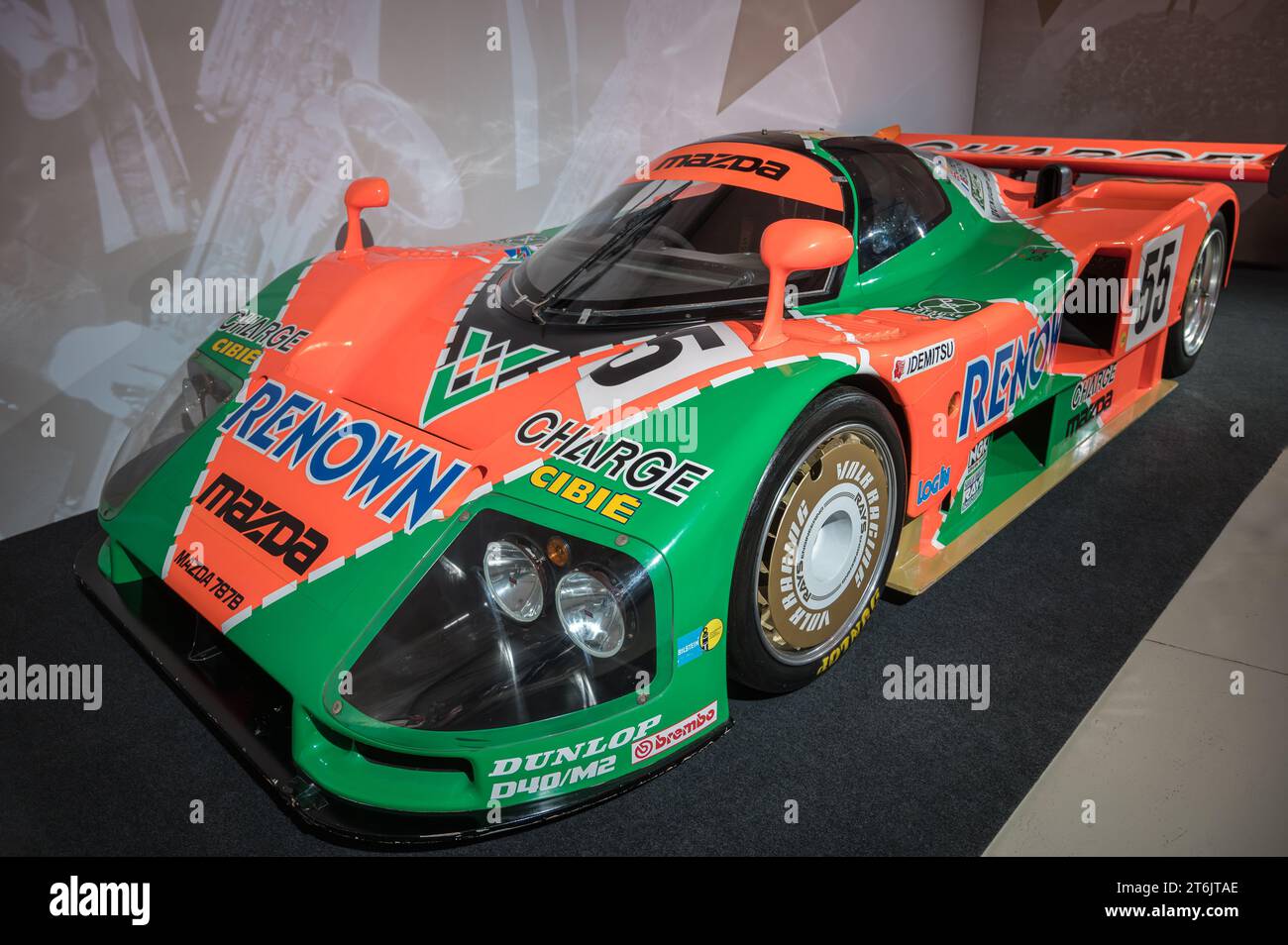 The Mazda 787B Renown, winner of Le Mans 1991 Japanese Wankel rotary