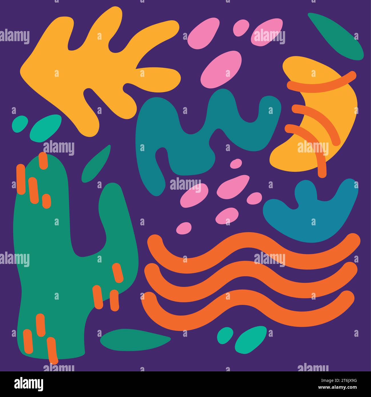 Hand drawn illustration background with abstract shapes Vector Stock ...
